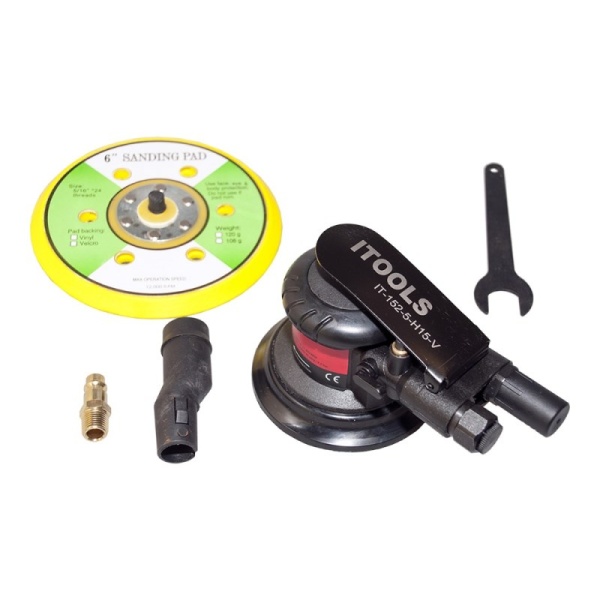 ITOOLS/ IT-152-5-H15-V Машинка шлифов.пневматич.,орбита 5мм,подложка 152мм  15 отв.